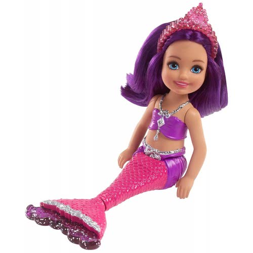 Mattel Barbie Dreamtopia Chelsea Γοργόνα Μίνι Κούκλα, Μωβ FKN03 / FKN06 887961549379