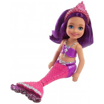 Mattel Barbie Dreamtopia Chelsea Mermaid Mini Doll, Purple FKN03 / FKN06 887961549379