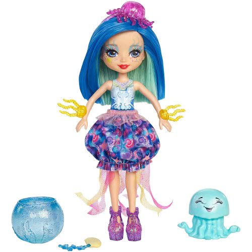 Mattel Enchantimals - Jessa Jellyfish Κούκλα Του Βυθού & Ζωάκι Φιλαράκι Με Αξεσουάρ FKV54 / FKV57 887961552416
