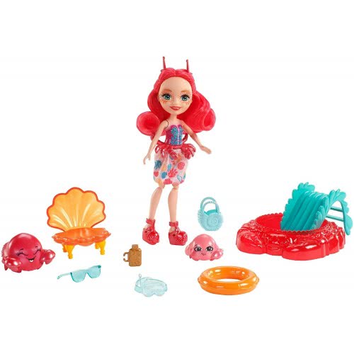 Mattel Enchantimals - Cameo Crab Σετ Κούκλα Του Βυθού & Ζωάκι Φιλαράκι Με Αξεσουάρ FKV58 / FKV60 887961552461
