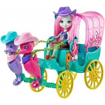 Mattel Enchantimals - Σαντέλα Ιππόκαμπος & Σεραφίνα Με Άμαξα FKV61 887961552478