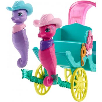 Mattel Enchantimals Seahorse Carriage Sandella Seahorse Doll And Playset FKV61 887961552478