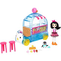 Mattel Enchantimals Wheel Frozen Treats Preena Penguin Doll And Playset FKY58 887961553352