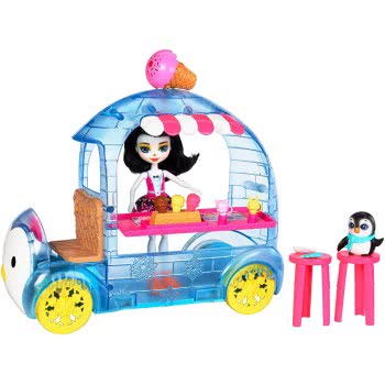 Mattel Enchantimals Wheel Frozen Treats Preena Penguin Doll And Playset FKY58 887961553352