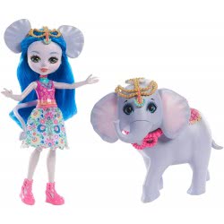 Mattel Enchantimals - Ekaterina Doll & Elephant Friend FKY72 / FKY73 887961553505