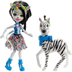 Mattel Enchantimals - Zelena Κούκλα & Μεγάλο Ζωάκι Φιλαράκι FKY72 / FKY75 887961553482