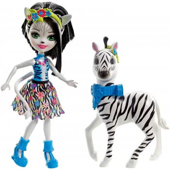 Mattel Enchantimals - Zelena Κούκλα & Μεγάλο Ζωάκι Φιλαράκι FKY72 / FKY75 887961553482