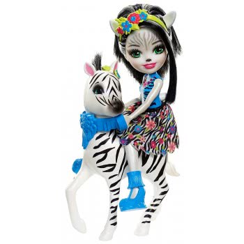 Mattel Enchantimals - Zelena Κούκλα & Μεγάλο Ζωάκι Φιλαράκι FKY72 / FKY75 887961553482