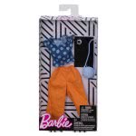 Mattel Barbie Fashion Βραδυνά Σύνολα, Blue Polka Dot Top And Peach Pant FND47 / FKR98 887961551112