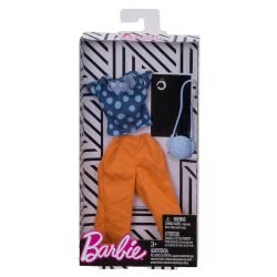 Mattel Barbie Fashion Blue Polka Dot Top And Peach Pant FND47 / FKR98 887961551112