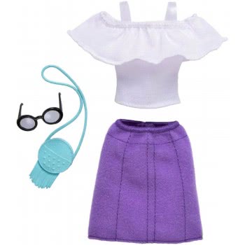 Mattel Barbie Fashion Ruffle Top And Purple Skirt FND47 / FKT01 887961551204