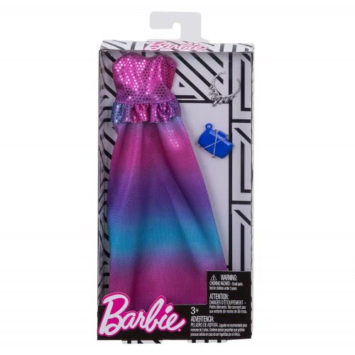Mattel Barbie Fashion Βραδινά Σύνολα, Pink Purple And Blue Ombre Gown FND47 / FKT06 887961551174