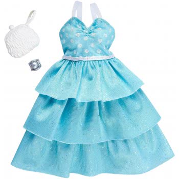 Mattel Barbie Fashion Mint Polka Dot Ruffle Gown FND47 / FKT09 887961551181