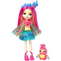 Mattel Enchantimals Πίκι Παπαγαλίτσα Κούκλα & Ζωάκι Φιλαράκι FNH22 / FJJ21 887961537659