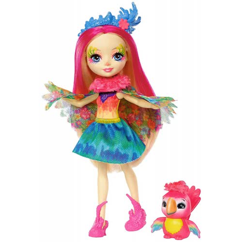 Mattel Enchantimals Πίκι Παπαγαλίτσα Κούκλα & Ζωάκι Φιλαράκι FNH22 / FJJ21 887961537659