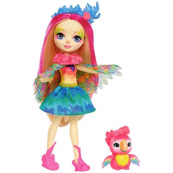 Mattel Enchantimals Πίκι Παπαγαλίτσα Κούκλα & Ζωάκι Φιλαράκι FNH22 / FJJ21 887961537659