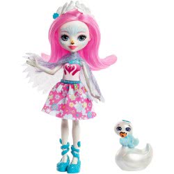 Mattel Enchantimals Saffi Κύκνος Κούκλα & Ζωάκι Φιλαράκι Poise FNH22 / FRH38 887961625646