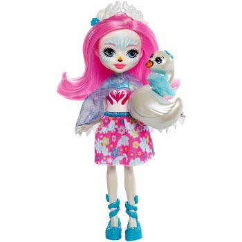 Mattel Enchantimals Saffi Κύκνος Κούκλα & Ζωάκι Φιλαράκι Poise FNH22 / FRH38 887961625646