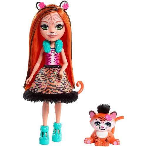 Mattel Enchantimals Κούκλα Tanzie Tiger Και Ζωάκι Φιλαράκι Tuft FNH22 / FRH39 887961625660