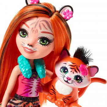 Mattel Enchantimals Tanzie Tiger Doll And Tuft FNH22 / FRH39 887961625660