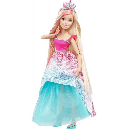 Mattel Barbie Endless Hair Kingdom Πριγκίπισσα - Μεγάλη Κούκλα 45Εκ. FXC80 887961687972