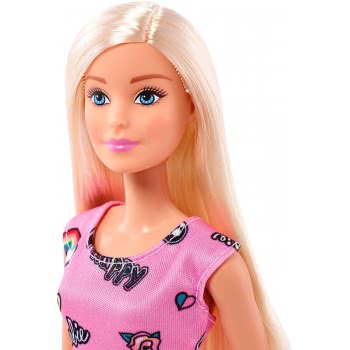 Mattel Barbie Μοντέρνα Φορέματα-Ροζ Φόρεμα, Ξανθιά Κούκλα T7439 / FJF13 887961534559