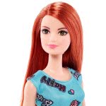 Mattel Barbie Modern Dresses-Blue Dress, Redhead Doll T7439 / FJF18 887961534603
