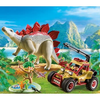 Playmobil Explorer Vehicle With Stegosaurus 9432 4008789094322
