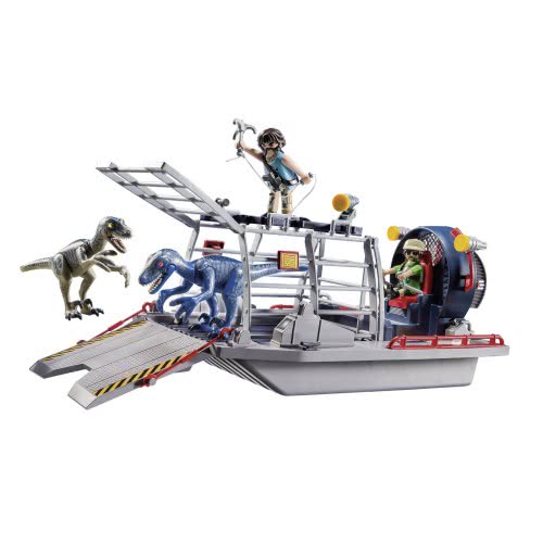 Playmobil Ταχύπλοο Λαθροκυνηγών Με Κλουβί Δεινοσαύρων 9433 4008789094339