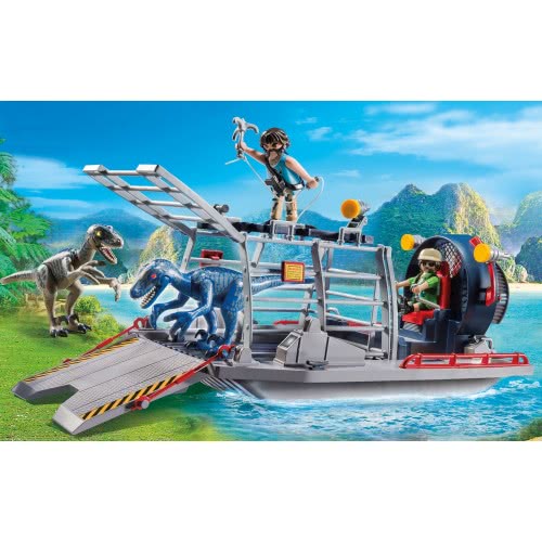 Playmobil Enemy Airboat With Raptors 9433 4008789094339