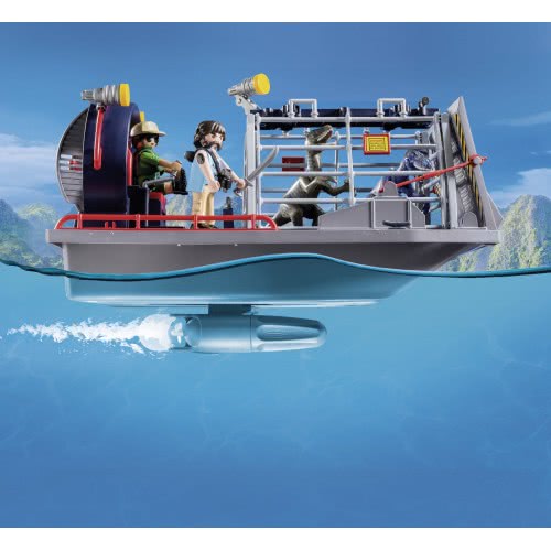 Playmobil Ταχύπλοο Λαθροκυνηγών Με Κλουβί Δεινοσαύρων 9433 4008789094339