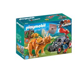 Playmobil Όχημα Λαθροκυνηγών Και Οικογένεια Τρικεράτωψ 9434 4008789094346