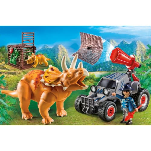 Playmobil Enemy Quad With Triceratops 9434 4008789094346