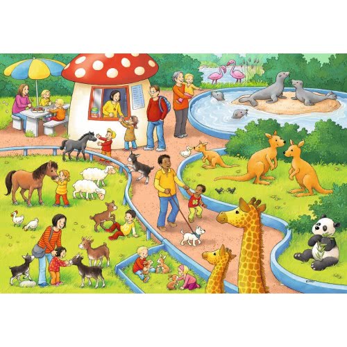 Ravensburger A Day At The Zoo, 2X24pc Puzzle 7813 4005556078134