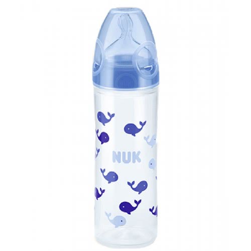 NUK New Classic Μπιμπερό Πολυπροπυλενίου 250Ml 1 (6-18 Μηνών) - 3 Σχέδια 10741625 4008600211266