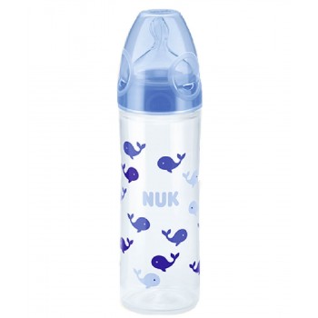 NUK New Classic Μπιμπερό Πολυπροπυλενίου 250Ml 1 (6-18 Μηνών) - 3 Σχέδια 10741625 4008600211266