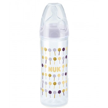 NUK New Classic Μπιμπερό Πολυπροπυλενίου 250Ml 1 (6-18 Μηνών) - 3 Σχέδια 10741625 4008600211266