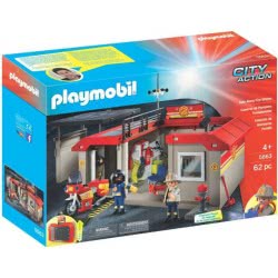 Playmobil Βαλιτσάκι Πυροσβεστικός Σταθμός 5663 4008789056634