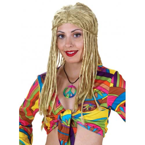 CLOWN Περούκα Χίπισσας Rasta Styled Σε 2Χρωματα 80922 5203359809224