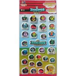 Diakakis imports Αυτοκόλλητα Zomlings Puffy 0401288 5205698193521