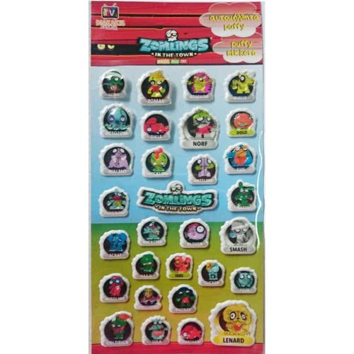 Diakakis imports Αυτοκόλλητα Zomlings Puffy 0401288 5205698193521