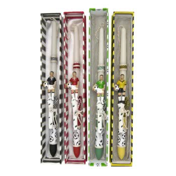 Λαμπάδες Decor Candle Player Team Football Pen - 4 Colours 1-121 5207213171212
