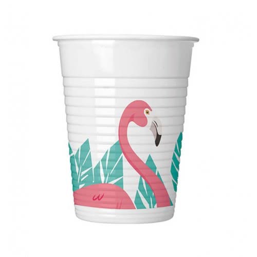 PROCOS Ποτήρια Πλαστικά Flamingo 200Ml - 8Τμχ 089593 5201184895931