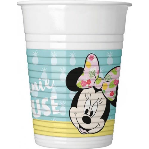 PROCOS Ποτήρια Πλαστικά Minnie Tropical Disney 200Ml - 8Τμχ 089231 5201184892312