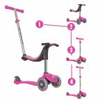 Globber Scooter Evo 4 In 1-Deep Pink 451-110-3/2 4897070180758