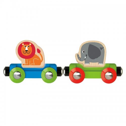 Hape Jungle Journey Train - Βαγονάκια Τρένου Με Φιγούρες Ζώων Της Ζούγκλας E3807A 6943478015081
