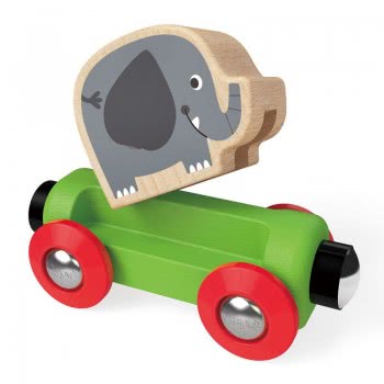 Hape Jungle Journey Train - Βαγονάκια Τρένου Με Φιγούρες Ζώων Της Ζούγκλας E3807A 6943478015081