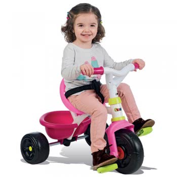 Smoby Παιδικό Ποδήλατο Τρίκυκλο Be Fun Comfort Pink 740406 3032167404060