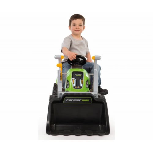 Smoby Farmer Max Green Tractor Μπουλντόζα Με Τρέιλερ 710109 3032167101099