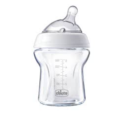 Chicco Μπιμπερό Γυάλινο Natural Feeling 150Ml, Θήλη Σιλικόνης Κα A50-80611-00 8058664074167